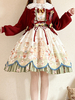 Robe Lolita douce en polyester avec nœuds sans manches Robe Lolita de Noël douce