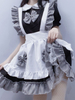 Robe Lolita douce en polyester manches courtes à volants tenue de demoiselle dhonneur
