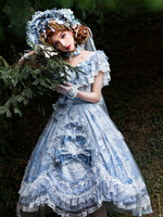 Robe Lolita douce en polyester manches courtes robe de mariée Lolita robe de mariée