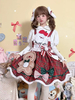 Robe Lolita douce en polyester pull sans manches robe Lolita douce de Noël