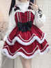 Robe Lolita douce en polyester pull sans manches robe Lolita douce de Noël