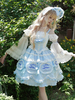 Robe Lolita douce en polyester sans manches jupe pull robe Lolita