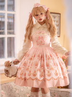 Robe Lolita douce en polyester sans manches jupe pull robe Lolita