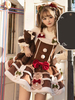 Robe Lolita douce en polyester sans manches pull doux robe Lolita