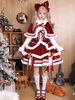 Robe Lolita douce en polyester sans manches Robe Lolita douce de Noël