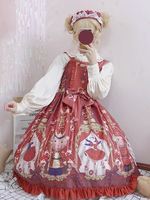 Robe Lolita douce en polyester volants sans manches robe Lolita pull doux