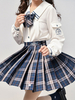 Robe Lolita douce Jupe courte Lolita à carreaux en polyester