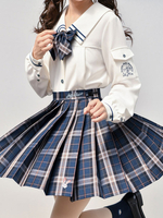 Robe Lolita douce Jupe courte Lolita à carreaux en polyester