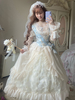 Robe Lolita douce Robe en polyester à manches longues Robe de mariée Lolita