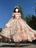 Robe Lolita douce Robe Lolita en polyester à manches courtes