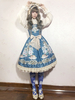 Robe lolita en chiffon impression à volants Déguisements Halloween