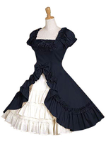 Robe lolita en popeline douse col carré Déguisements Halloween