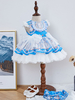 Robe Lolita Enfant Robe Tutu Bleue à Volants