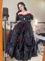 Robe Lolita Gothique à Volants Robe Lolita de Mariage Princesse Gothique