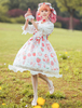Robe Lolita JSK Bleu Ciel Clair Sans Manches Polyester Jupes Pull Lolita Doux