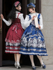Robe Lolita JSK Bordeaux Tissu Polyester Sans Manches Jupes Lolita Jumper