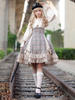Robe Lolita JSK classique Camel Bows Jupe pull Lolita en polyester sans manches