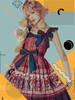 Robe Lolita JSK Classique Infanta Conte de Fées Bordeaux Sans Manches Nœuds Lolita Pull Jupes