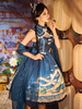 Robe Lolita JSK de style chinois Jupe pull Lolita en polyester bleu océan