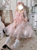 Robe Lolita Mignonne en Polyester manches courtes princesse OP robe d