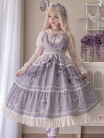 Robe Lolita Mignonne en polyester robe à bretelle volant Lolita JSK