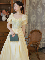 Robe Lolita OP à imprimé floral Robes une pièce Lolita beiges