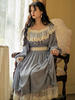 Robe Lolita OP bleue à volants en dentelle Robes une pièce Lolita