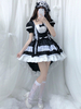 Robe Lolita OP Bonne Noir Blanche Manches Courtes Bouffantes Robes Une Pièce Lolita