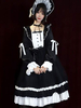 Robe Lolita OP Classique Lorna Automne Volants Noir Lolita Robes One Piece Déguisements Halloween