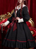 Robe Lolita OP Classique Robes Lolita noires une pièce chic style marine Déguisements Halloween