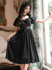 Robe Lolita OP classique Seine Bows manches courtes Robes une pièce Lolita