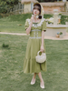 Robe Lolita OP verte en dentelle brodée Lolita robes une pièce