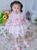 Robe Lolita pour enfants Robe de demoiselle dhonneur à volants en dentelle