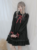 Robe lolita séduisante en chiffon bicolore douse col ras du cou Déguisements Halloween