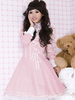 Robe lolita séduisante en coton bicolore casual col montant Déguisements Halloween