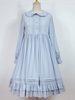 Robe lolita séduisante en polyester unicolore classique col à revers Déguisements Halloween