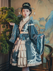 Robe Lolita Style Chinois Arcs Manches Longues Polyester Style Chinois Imprimé Fleur Style Lolita