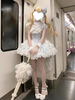 Robe Lolita Sweet Him en polyester à manches courtes Robe Lolita de ballet