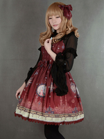 Robe lolita synthétique impression avec noeud Jolie Déguisements Halloween