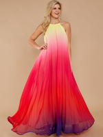 Robe longue 2021 Mousseline de soie Maxi robe dos nu Robe longue d