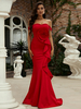 Robe longue en fleurs épaules dénudées dos nu volants robes de bal