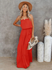 Robe Longue Femme Coupe Cintrée Bas Evasée Unicolore Robe Maxi