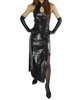 Robe longue noire sexy sans manche d