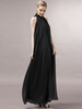 Robe Longue Robe de Plage Décontracté Femme Eté à Col Rond sans Manches Bas Evasée en Mousseline Unicolore Robe Maxi