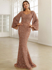 Robe longue sirène à paillettes décolleté en cœur robes de bal élégantes