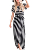 Robe Longueueueueueue Femmes à Rayuress à Manches Courtes 2021 Robe Longueueueueueue d