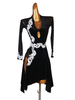 Robe Lycra Spandex Latin Danse Costume Noir Femmes
