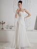 Robe mariage A-ligne ivoire avec applique à traîne