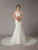 Robe mariée 2021 sirène bretelle bustier dos nu à laçage à traîne Robe de mariée