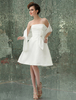 Robe mariée A-ligne en taffetas ivoire avec strass bustier
